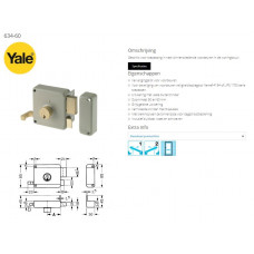 634-60 YALE OPLEGSLOT, 1 TOERS MET VASTE BUITENCILINDER, DOORNMAAT 60M