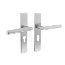 DEURKRUK HOEK 90° OP GEVEERD RECHTHOEKIG SCHILD 219X40X9MM PC55MM RVS