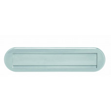 BRIEFPLAAT OVAAL MET KLEP/REGENRAND 340X80 H.O.H.310MM RVS