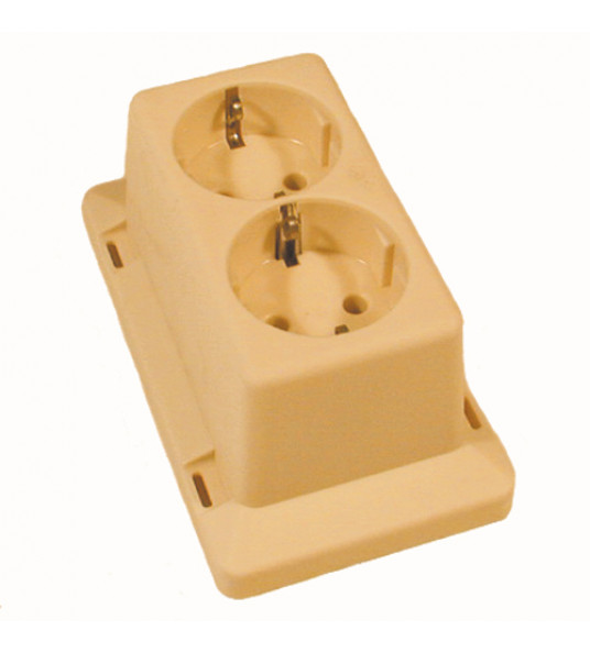 DEKSEL HAFOBOX 2V WANDCONTACTDOOS +RA 3611W2 CREME ABB