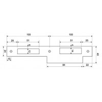 MAUER 432 SLUITPLAAT RVS DIN LS TBV SMALDEURSLOTEN