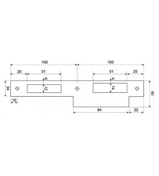 MAUER 432 SLUITPLAAT RVS DIN LS TBV SMALDEURSLOTEN