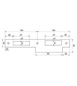 MAUER 432 SLUITPLAAT RVS DIN RS TBV SMALDEURSLOTEN