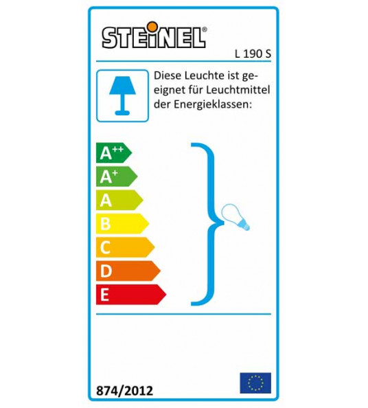 STEINEL SENSOR BUITENLAMP L 190 S ZWART