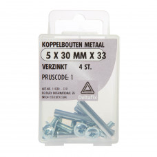 KOPPELBOUTEN METAAL VERZINKT 5X30 MM 4 ST