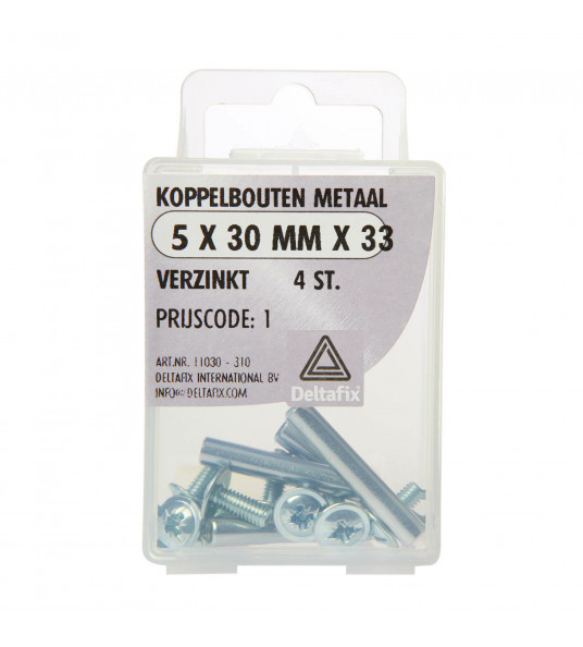 KOPPELBOUT KORT METAAL VZ 5 X 30 X 33 MM 4ST