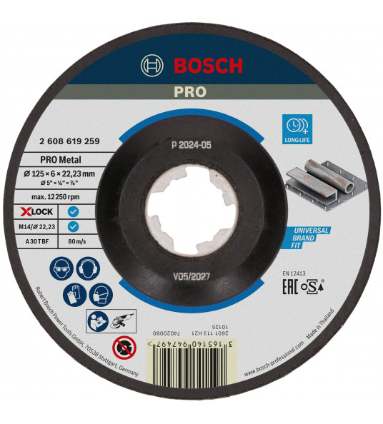 AFBSCHIJF PRO X-LOCK METAL 125X6X22.23MM AFBSCHIJF PRO X-LOCK METAL 125X6X22.23MM