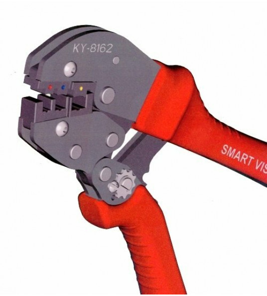 ADLER KRIMPTANG TBV KABELSCHOEN 1,5 - 6MM ROOD-BLAUW-GEEL