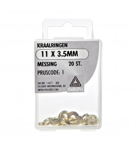 KRAALRINGEN MESSING 11X3.5MM 20 ST