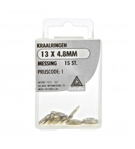 KRAALRINGEN MESSING 13X4.8MM 15 ST
