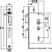 NEMEF KLAVIERSLOT 66/2-60 DOORNMAAT 60MM DIN LINKS INCL SLEUTELS (2)