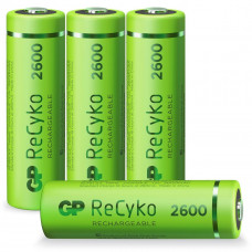 GP RECYKO AA BATTERIJ OPLAADBAAR NIMH 2600 MAH 1,2V (4 STUKS)