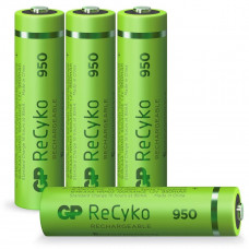 GP RECYKO AAA BATTERIJ OPLAADBAAR NIMH 950 MAH 1,2V (4 STUKS)