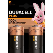 DURACELL BATTERIJ ALKALINE PLUS D (2 STUKS)