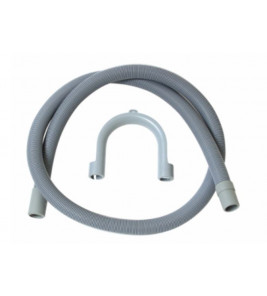 PVC AFVOERSLANG INCLUSIEF BEUGEL 20X20MM 350CM