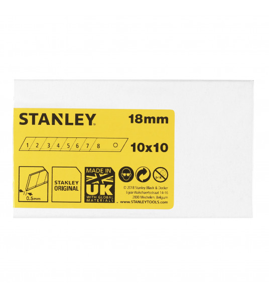 STANLEY NAVULLING AFBREEKMESJES 18MM 10 DISPENSERS (100 STUKS)
