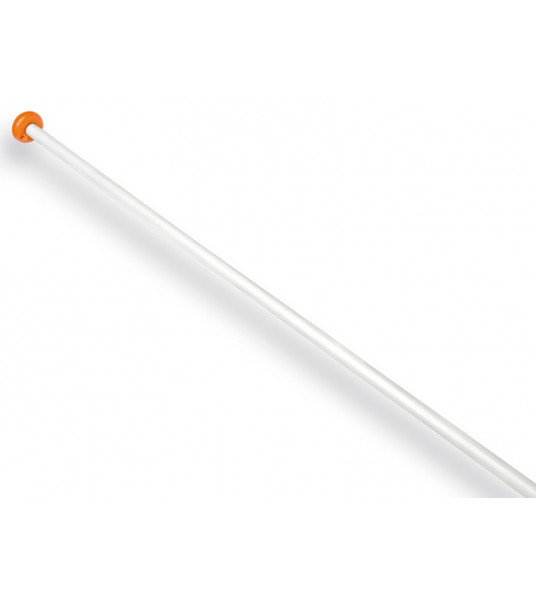 VLAGGENSTOK 200 X 2,8 CM. GEPLASTIFICEERD MET ORANJE KNOP LOS ERBIJ GE