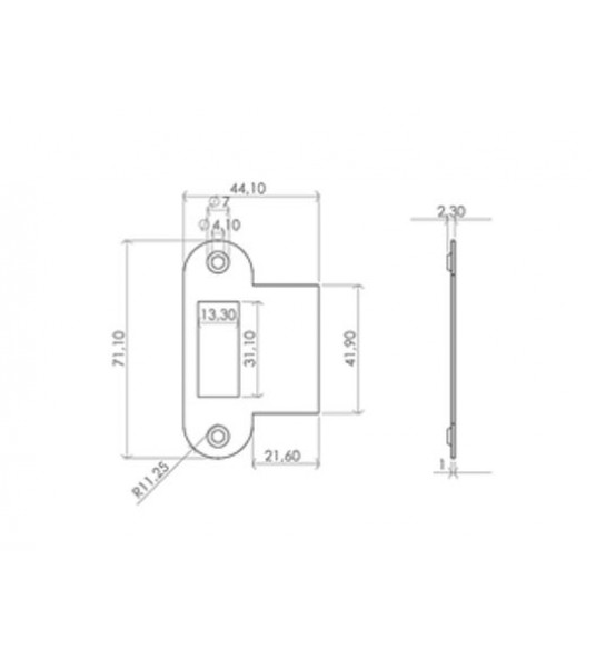 MAUER P1535 LOOP SLUITPLAAT RVS LS/RS 1200 SERIE