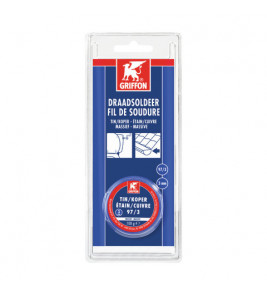 GRIFFON DRAADSOLDEER TIN/KOPER 97/3 MASSIEF ø 3.0 MM BLISTER 100 G NL/