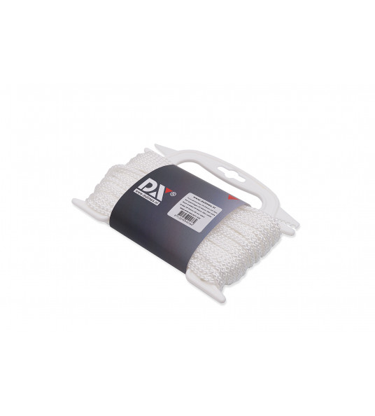 TOUW GEVLOCHTEN POLYPROPYLEEN 4 MM WIT HASPEL 20 MTR