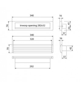BRIEFPLAAT/TOCHTKLEP EP 965 F1 SCHACHTDELEN DD.38/42 CLIMATE COMFORT