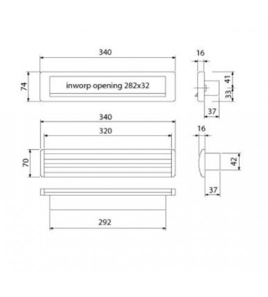 BRIEFPLAAT/TOCHTKLEP EP 965 F1 SCHACHTDELEN DD.38/42 CLIMATE COMFORT
