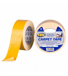 HPX DUBBELZIJDIGE TAPIJTTAPE - WIT 50MM X 25M