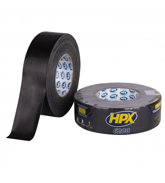 HPX PANTSERTAPE (DUCT TAPE) ZWART 48MM X 50MTR