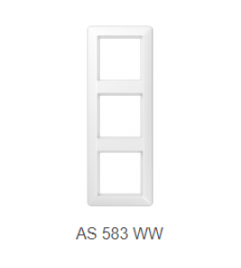 JUNG AS500 AS583 AFDEKRAAM WIT 3-VOUDIG JUNG AS500 AS583 AFDEKRAAM WIT 3-VOUDIG