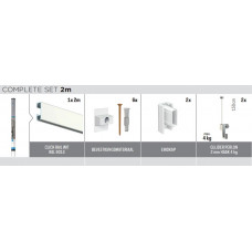 ARTITEQ HBI CLICKRAIL KOKER 2M WIT RAL 9010