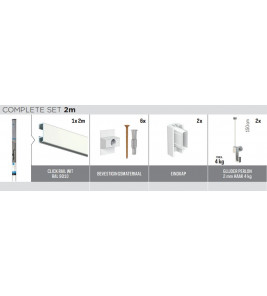 ARTITEQ HBI CLICKRAIL KOKER 2M WIT RAL 9010 ARTITEQ HBI CLICKRAIL KOKER 2M WIT RAL 9010