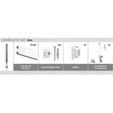 ARTITEQ HBI CLICKRAIL KOKER 2X2M=4M WIT RAL 9010