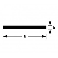 PLATPROFIEL ALUMINIUM BRUTE 15X3MM 100CM