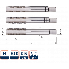 HSS HANDTAPSET 3-DLG DIN352 METRISCH M5X0,8