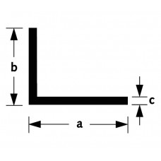HOEKPROFIEL ONGELIJKZIJDIG ALUMINIUM BRUTE 30X15X2MM 100CM