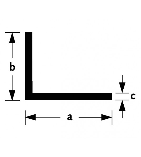 HOEKPROFIEL ONGELIJKZIJDIG ALUMINIUM BRUTE 20X10X2MM 200CM HOEKPROFIEL ONGELIJKZIJDIG ALUMINIUM BRUTE 20X10X2MM 200CM