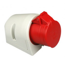 ABL CEE 5-PLG WANDCONTACTDOOS 16A ROOD