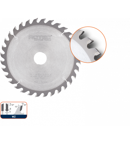 CIRKELZAAGBLAD VOOR HOUT/TRESPA ø160X2,2X20 Z=48 TF-UNI