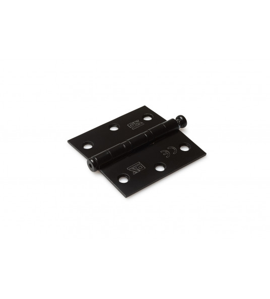 KOGELLAGERSCHARNIER 76X76 RVS ZWART RECHTE HOEK