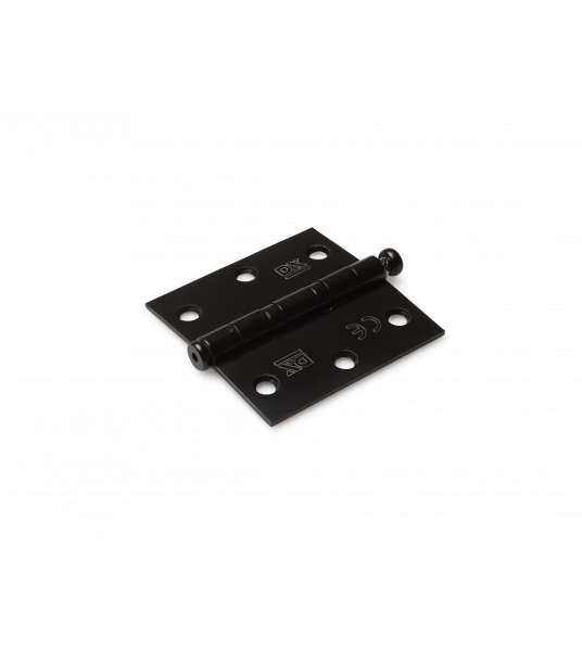 KOGELLAGERSCHARNIER 76X76 RVS ZWART RECHTE HOEK