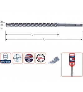 HAMERBOOR SDS+ QUATTRO-X ø12,0X210/260