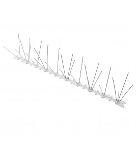 DUIVENPENNENSTROOK KUNSTSTOF BASIS 2 PINS (10 X 2 = 20) RVS A2 50 CM X DUIVENPENNENSTROOK KUNSTSTOF BASIS 2 PINS (10 X 2 = 20) RVS A2 50 CM X