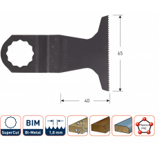 SOT 18/65BI SUPERCUT INVALZAAGBLAD HOUT/SPIJKERS 65X40
