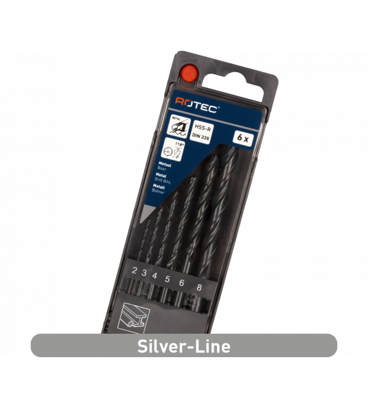 SPIRAALBORENSET '100', DIN 338, TYPE N, 6-DLG, ø2-8 SPIRAALBORENSET '100', DIN 338, TYPE N, 6-DLG, ø2-8