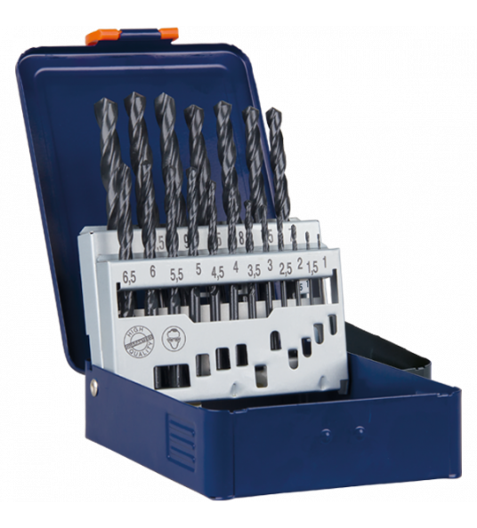 SPIRAALBORENSET '100', DIN338,TYPE N, 25-DLG, ø1-13 ABS