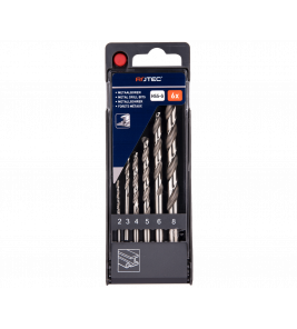 SPIRAALBORENSET '105', DIN 338, TYPE N, 6-DLG ø2-8