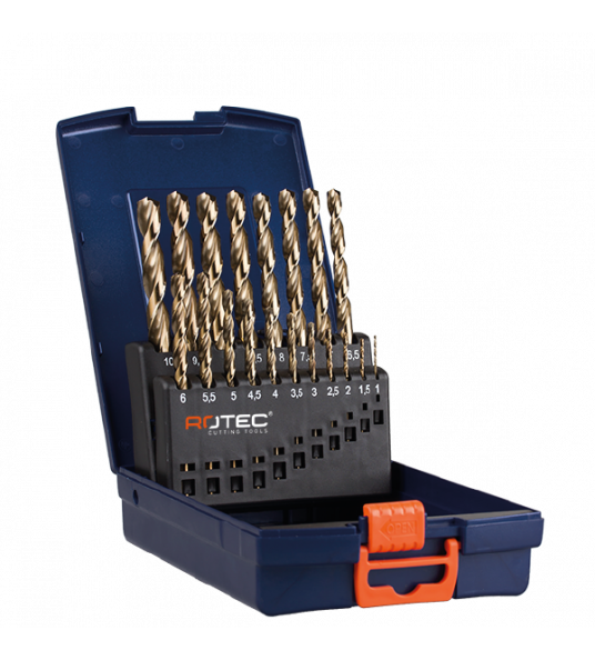 METAALBORENSET DIN338 HSS-CO 19-DLG ø1-10 IN CASSETTE