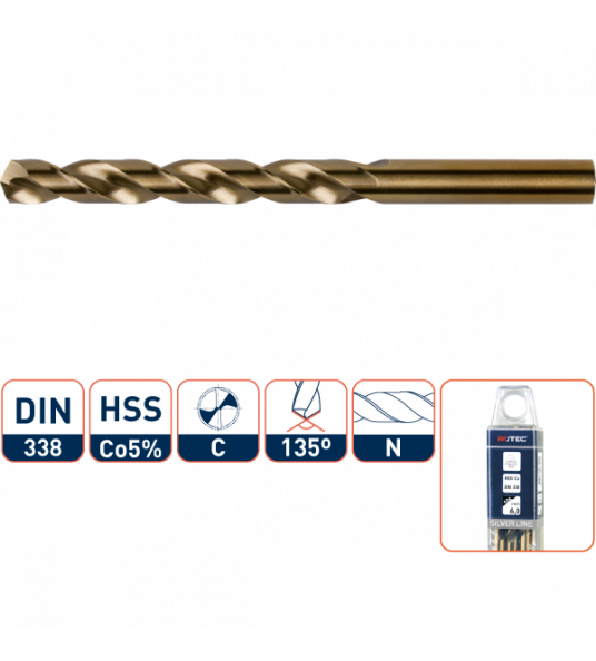 METAALBORENSET DIN338 HSS-CO 19-DLG ø1-10 IN CASSETTE