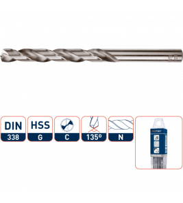 ROTEC SPIRAALBORENSET IN KOFFER DIN338 HSS-G 170 DELIG ø1-10