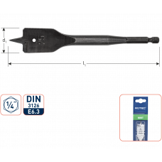 SPEEDBOOR, HEAVY-DUTY, 1/4'' BIT-AANSLUITING, ø24